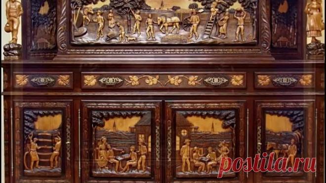 Резная мебель из дерева. Обалденной красоты мебель из дерева