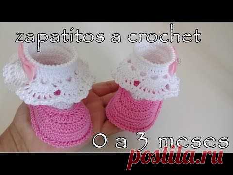 Mar 23, 2019 - hola mis hermosas en esta ocasion les tengo estos zapatitos para bebe tejidos a crochet muy facil de hacer espero sean de su agrado son de 0 a 3 meses aproxi...