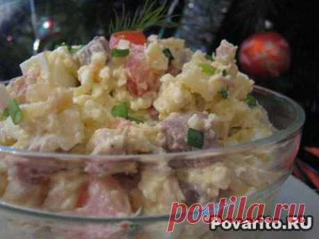 Салат с говядиной и помидорами