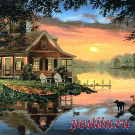 Деревенский уют. Тёплые картины Fred Swan