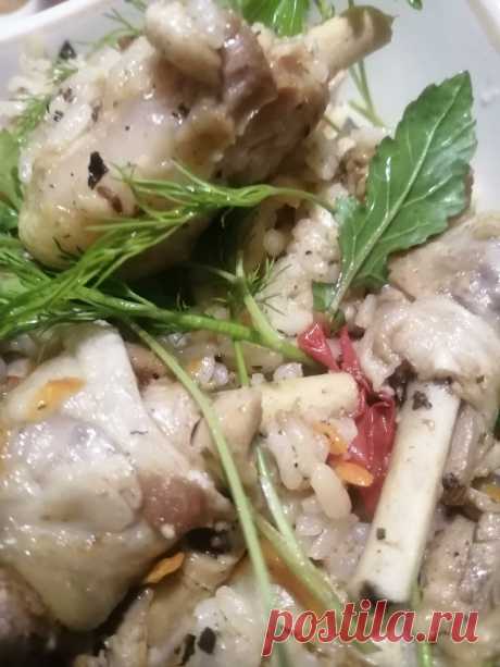 Греческий плов с куриными ножками