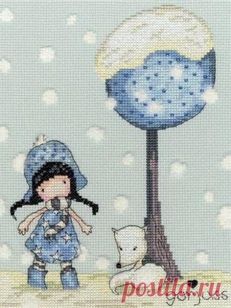 BOTHY THREADS, девочки Gorjuss. Fox Gloves (&quot;Рукавички&quot;).