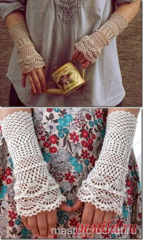Ажурные митенки крючком в стиле бохо. | Mastercrochet.ru. Сайт о вязании, заработке и жизни.