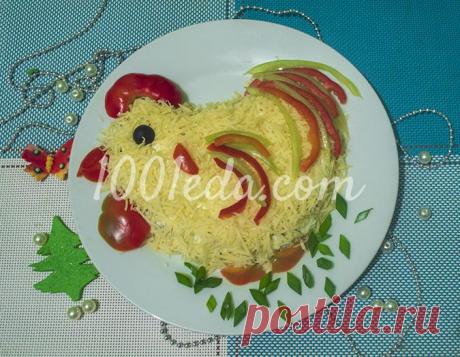 Салат на год Петуха 2017: рецепт с пошаговым фото - Новогодние салаты от 1001 ЕДА