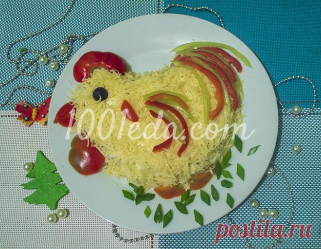 Салат на год Петуха 2017: рецепт с пошаговым фото - Новогодние салаты от 1001 ЕДА