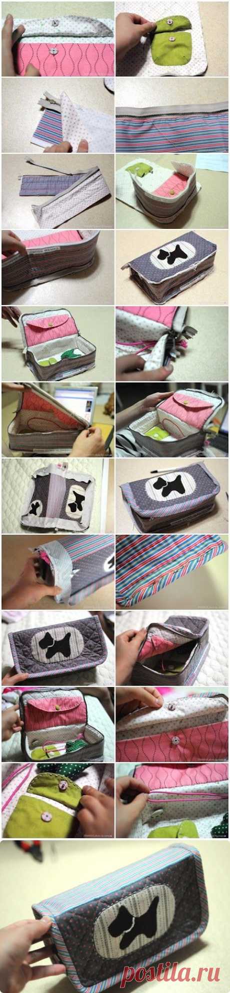 Storage bag sewing tools sewing handicraft supplies. DIY step-by-step tutorial.
Сумочка для хранения швейных принадлежностей. Фото-инструкция по шитью