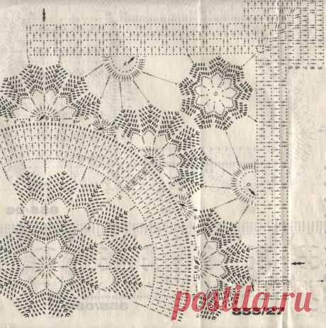 Копилка схем для вязания салфеток и других ажурных узоров крючком | Журнал Ярмарки Мастеров