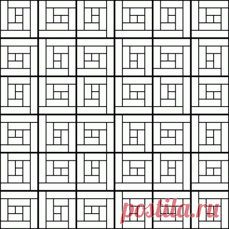 Log Cabin Grid (rotated)