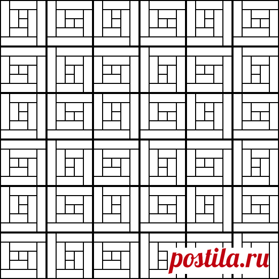 Log Cabin Grid (rotated)