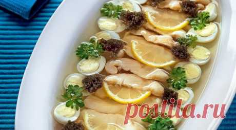 Заливная рыба из благородного осетра — Вкусные рецепты