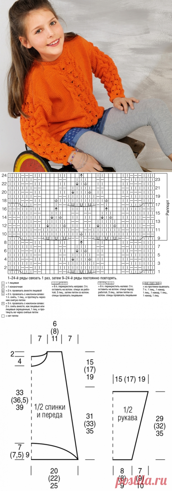 Модный джемпер для девочки