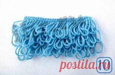 Мастер-класс «Бахрома из вытянутых петель». Вязание спицами для начинающих