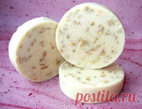 Миндально-овсяное мыло ручной работы