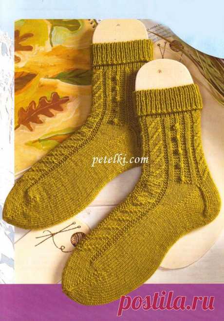 Носки связанные от мыска