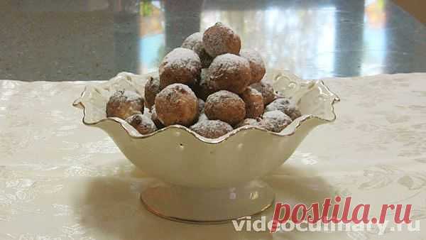 Творожные пончики - Видеокулинария.рф - видео-рецепты Бабушки Эммы