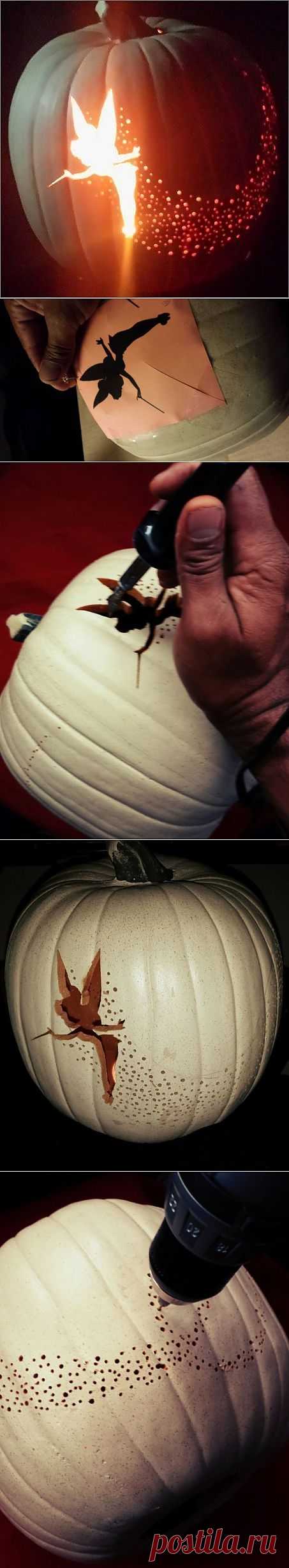 Подсвечник из тыквы