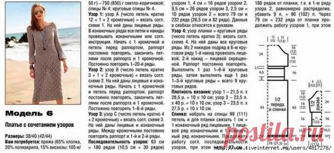 Платье ажурным узором с широкой резинкой на талии
