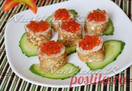 Блины с икрой, рецепт