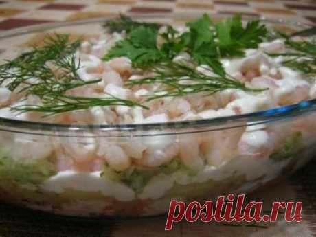 Морковный салат с креветками и огурцами рецепт с фото - 1000.menu