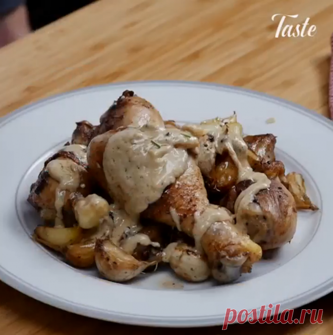 Курица в чесночном соусе. Два рецепта. — видеорецепт