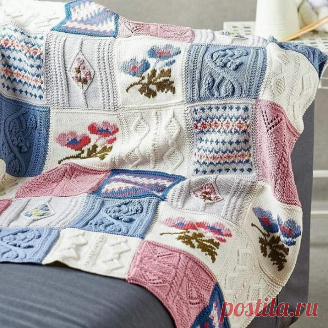 Очень интересные идеи по утилизации остатков пряжи - вязаный пэчворк. Идеи для воплощения. | Юлия Жданова | Дзен