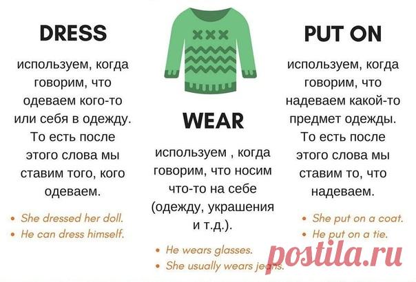 Топ 3 глагола, которые связаны с одеждой

Что ты wear каждый день?