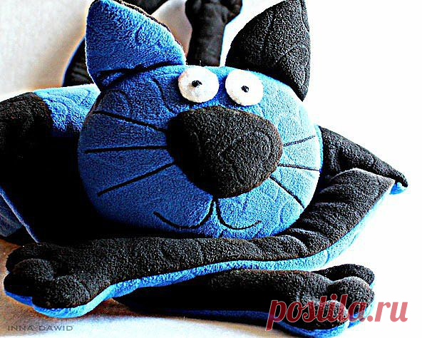 Кот-подушка. Мастер-класс + выкройка | Домохозяйка