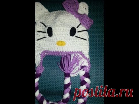Gorro Hello Kitty a Crochet