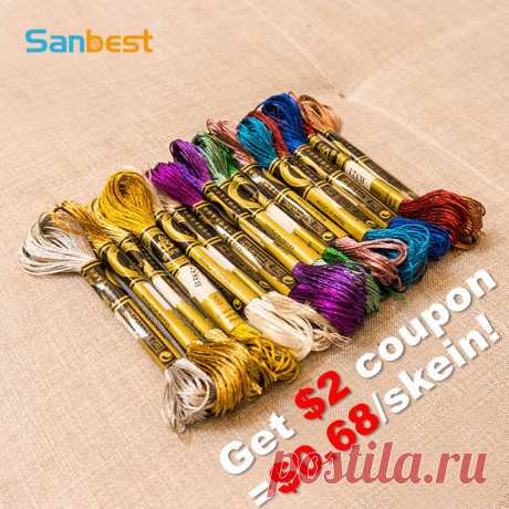 361.76руб. 44% СКИДКА|Нить для вышивки крестом Sanbest с металлическим блестящим эффектом, нитки для рукоделия, декор для ручного вязания, нить для шитья TH00042|embroidery thread|stitch threadcross stitch thread | АлиЭкспресс Покупай умнее, живи веселее! Aliexpress.com
