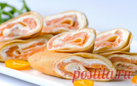 Вкус масленицы! Блинные роллы с творожно-креветочным муссом — Фактор Вкуса