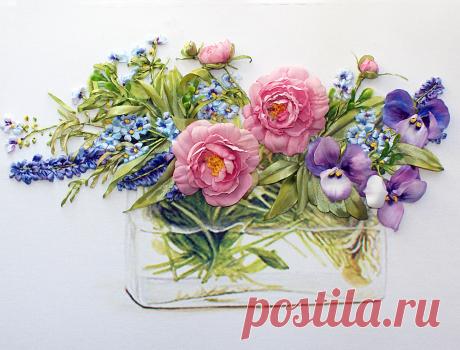 Пионы, мускари