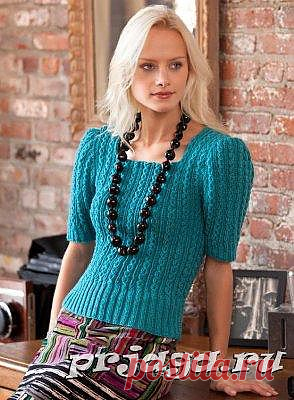 Вязание кофточек спицами с пышными рукавами

(кофточка, топ, пуловер)