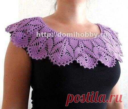 Ажурный воротник связанный крючком — Сделай сам, идеи для творчества - DIY Ideas