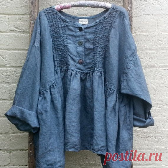 Prairie Linen Shirt Oversized to Fit Most от MegbyDesign на Etsy