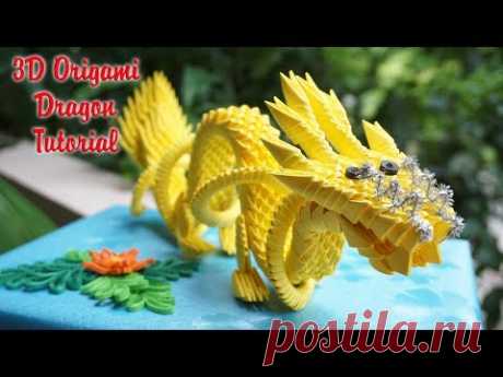 3D Origami Dragon Tutorial | Cómo hacer el dragón chino del origami 3D - YouTube