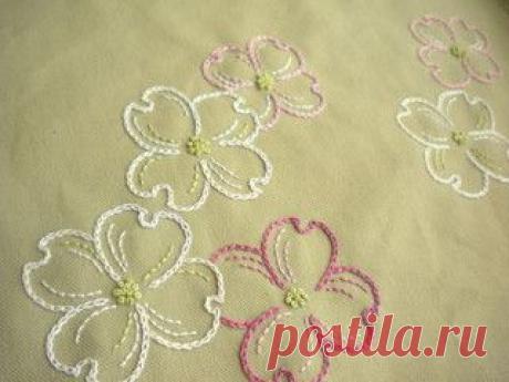 embroidery / Dogwood flowers | Flickr - Photo Sharing!