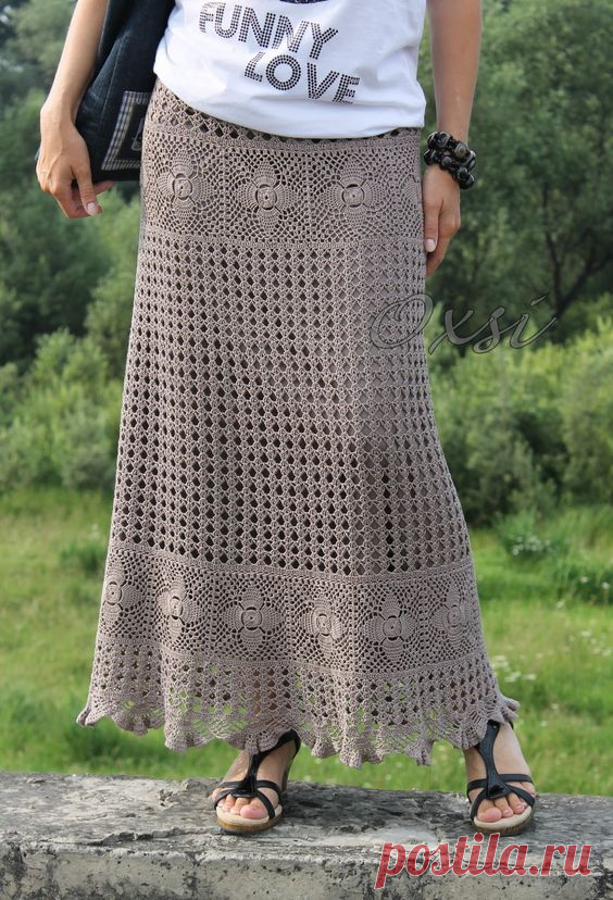 Цыганские юбки, связанные крючком, на лето | ВЯЗАНИЕ СПИЦАМИ И КРЮЧКОМ | Яндекс Дзен