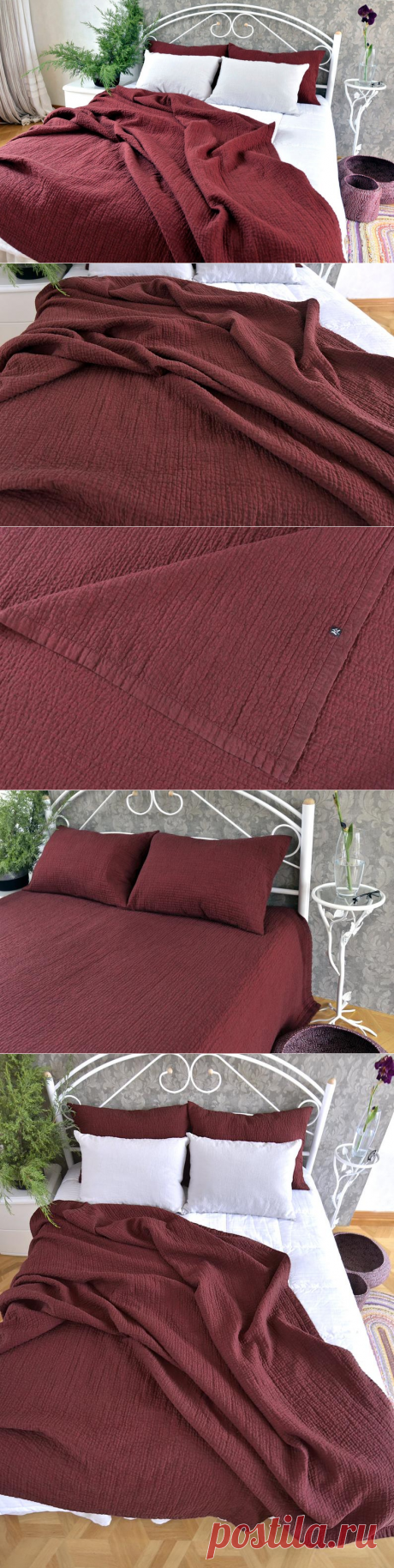 Natural Linen Bedspread Stonewashed Provincial Style Bed Cover | Etsy