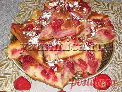 Вкусный пирог с клубникой: фото рецепт, приготовление, пошаговый