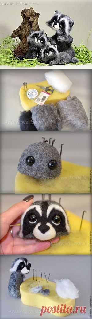 Мастер-класс по валянию енота - Ярмарка Мастеров - ручная работа, handmade