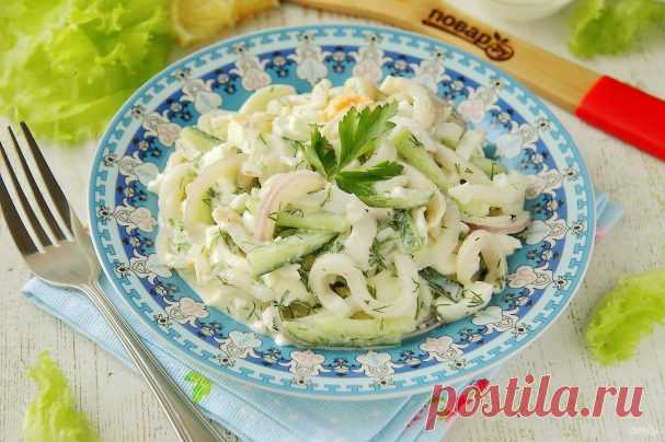 ПП салат с кальмаром - пошаговый рецепт с фото на Повар.ру