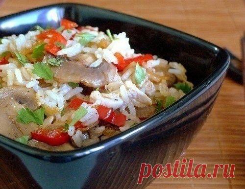 Рис жасмин с овощами и курицей