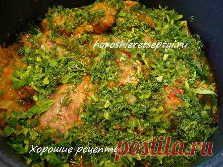 Курица с капустой в мультиварке
