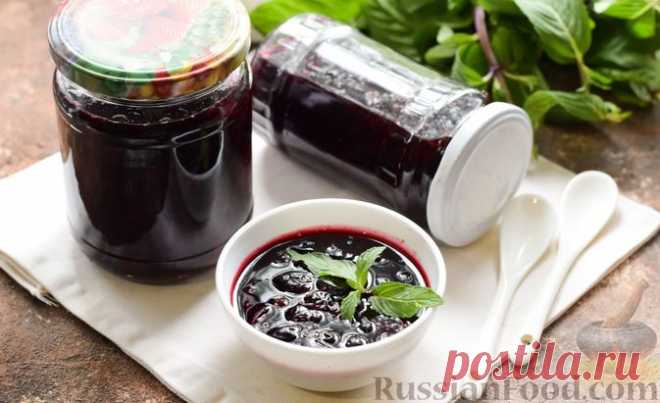 Рецепт: Варенье из чёрной смородины с мятой на RussianFood.com