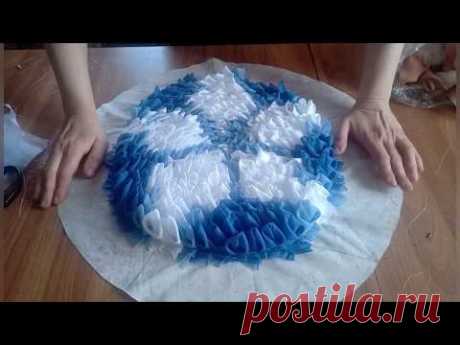 Коврик, подушка, сидушка из лепестков. Кругляк из вуали.