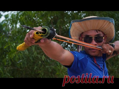 DIY Making Powerful Slingshot From Bike Parts | Homemade Slingshot |  Powerful Slingshot VS Cokes