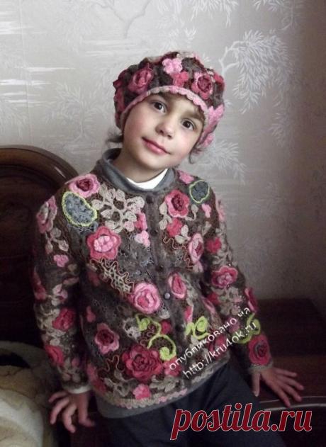 Вязаные кофточки и туники для девочки - вязание крючком на kru4ok.ru