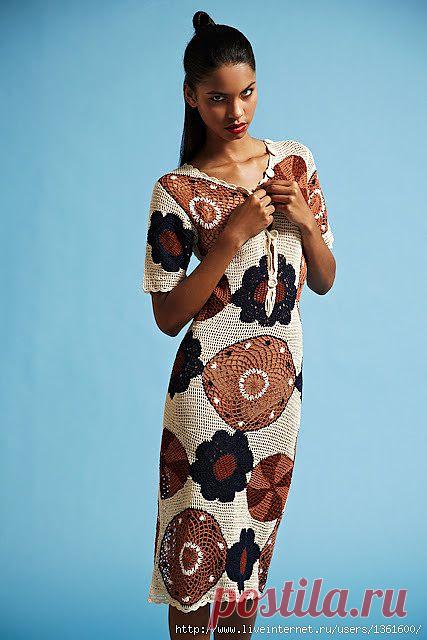 ИДЕЯ!!!! Как вязать модели с мотивами разной величины в сетке.