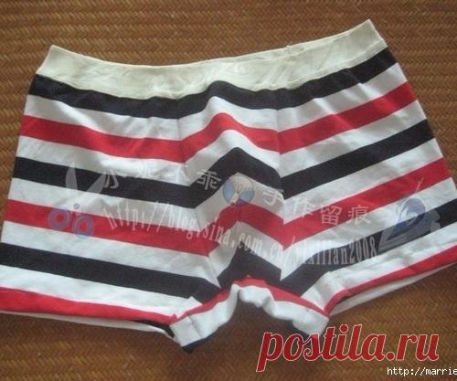 Как сшить мужские трусы из трикотажа