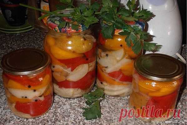 ЗАГОТОВКА ОВОЩНОЙ ЗАКУСКИ С ГРУШАМИ.